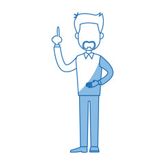 cartoon man standing character business people