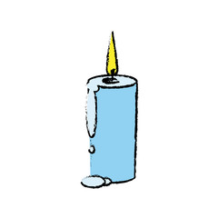 candle spa aromatherapy light treatment vector illustration