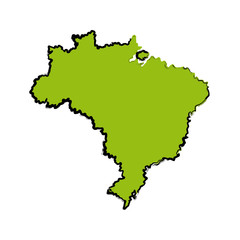 map of brazil cartography geography tourism travel vector illustration