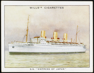Empress of Japan' Ship. Date: 1929 - obrazy, fototapety, plakaty