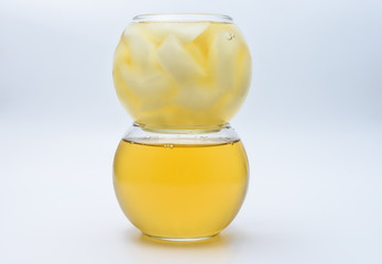 Ice tea on top of tea