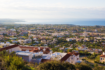 Obraz premium panoramic view of the village in Cyprus.