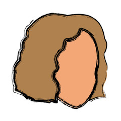 face female character hair default image vector illustration