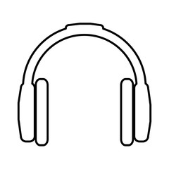 headset device icon over white background vector illustration