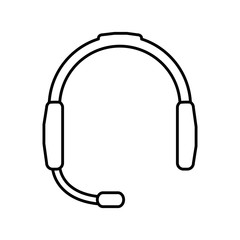 headset device icon over white background vector illustration