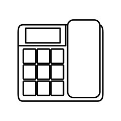 phone icon over white background vector illustration