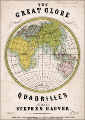 Fototapeta premium Globe - Music Sheet. Date: Late 19th century