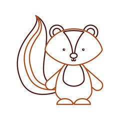Animal Skunk cartoon icon vector illustration design graphic