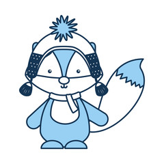 Animal Skunk cartoon icon vector illustration design graphic