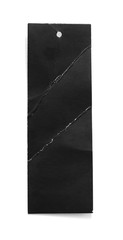 black paper price tags isolated on white background