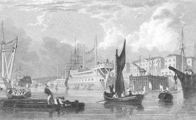 Scene at Devonport. Date: 1832