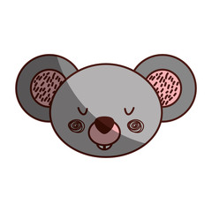 Animal koala cartoon icon vector illustration design shadow 