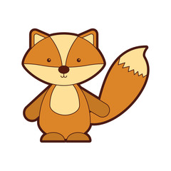 Animal Skunk cartoon icon vector illustration design graphic