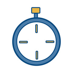 chronometer icon over white background vector illustration
