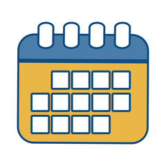 calendar icon over white background vector illustration