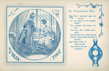 St Valentine's Day 1886. Date: 1886