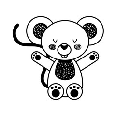 Animal koala cartoon icon vector illustration design draw   