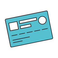 credit card icon over white background vector illustration