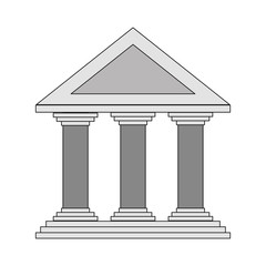 Fototapeta premium bank building icon over white background vector illustration