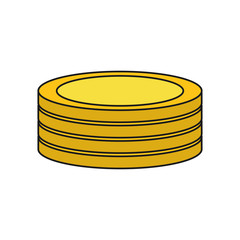 money coins icon over white background vector illustration