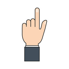 hand icon over white background vector illustration