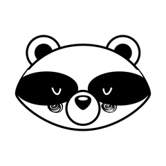 Animal raccoon cartoon icon vector illustration design draw   