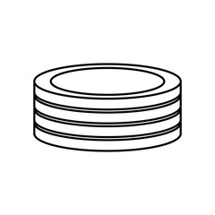 money coins icon over white background vector illustration