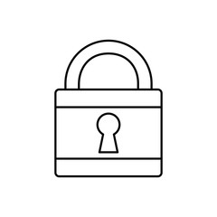 padlock icon over white background vector illustration