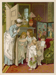 Obraz premium Mama's Birthday. Date: 1893