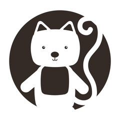 animal cat cartoon icon vector illustration design graphic