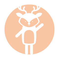 Animal reindeer cartoon icon vector illustration design graphic