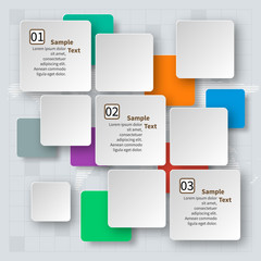 Abstract 3D Paper Infographics