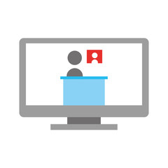 Computer internet news icon vector illustration design graphic