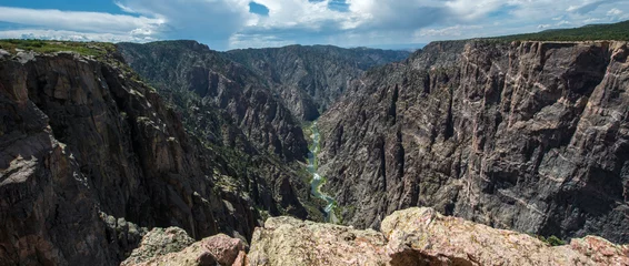 Tableaux ronds sur plexiglas Canyon Black Canyon of the Gunnison, Colorado