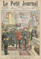 Edward VII at Cherbourg  1903.. Date: 1217