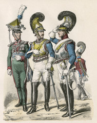 Fototapeta premium German soldiers. Date: 1813 - 1825