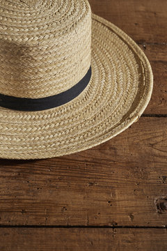 A classic Amish Man's straw hat