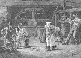 Olive Oil Press. Date: 1883