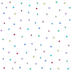 Seamless pattern with colorful beads. Vector illustration.