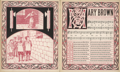 Mary Brown  words and music. Date: 1886