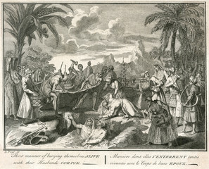 Indian Burial Alive. Date: 1737