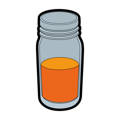 orange juice icon over white background colorful design vector illustration