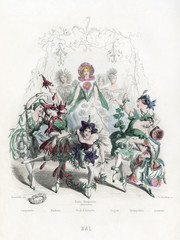 Bal Des Fleurs 1847. Date: 1847