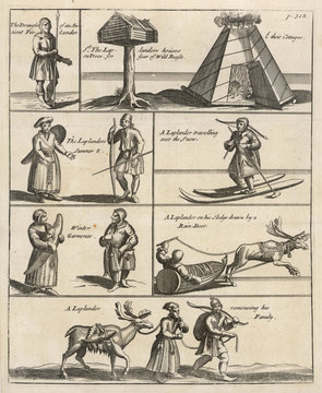 Lapps in Lapland. Date: circa 1650