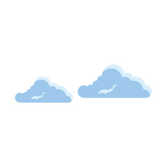 clouds icon over white background vector illustration