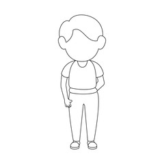 avatar man icon over white background colorful design vector illustration