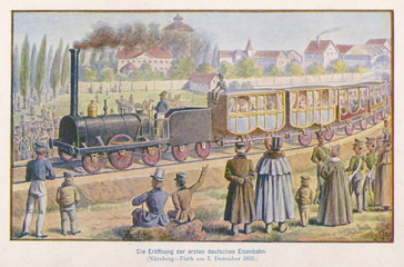 First German Train. Date: 7 December 1835