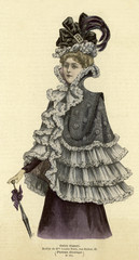 Fototapeta na wymiar Frilly Mantle 1899. Date: 1899