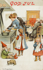 Christmas Cookery - circa 1905. Date: circa 1905