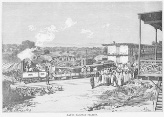 Station in Mali. Date: circa 1880